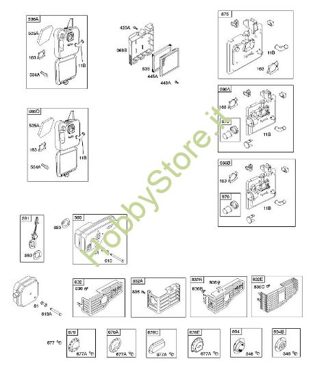 A - Depuratore aria, sistema di scarico B&S - 12 €¦ 126T07-3279-B1 brand Stihl